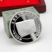 銀貼金紀念幣訂做,銀鑲金定制,銀包金紀念幣訂做