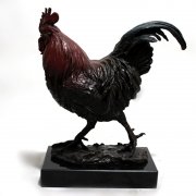 大公雞擺件,銅擺件,鑄銅烤漆擺件定做