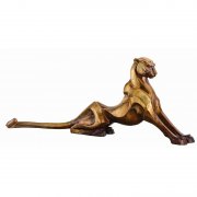 鑄銅擺件定制,獵豹擺件定做